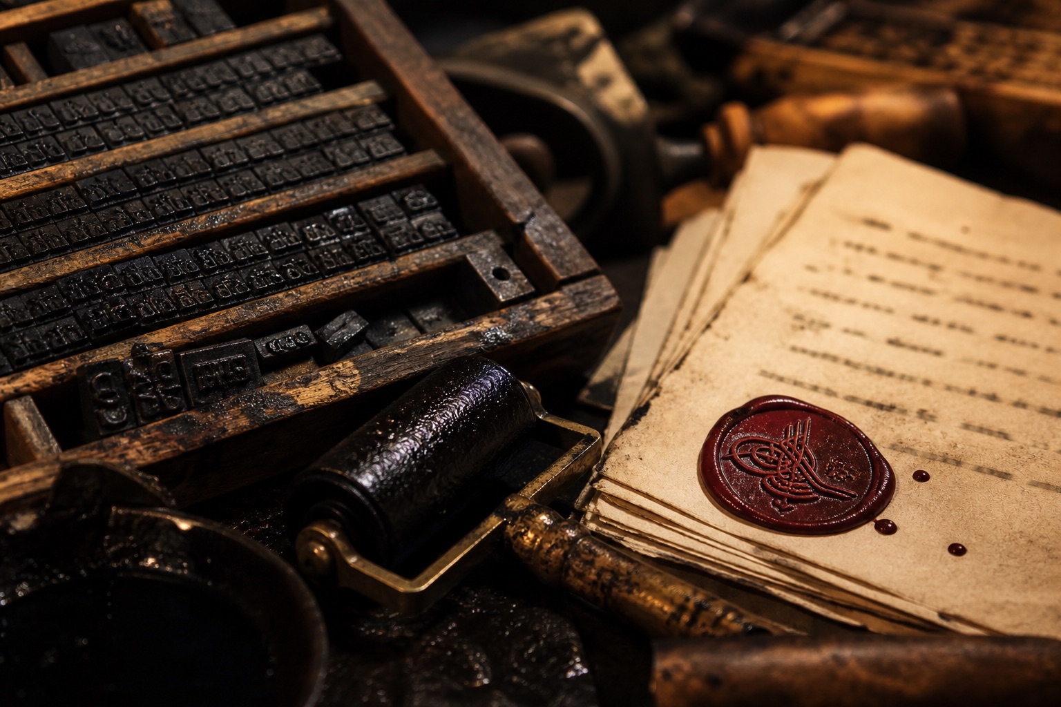 Movable type, ink and a wax seal — the craft the name carries
